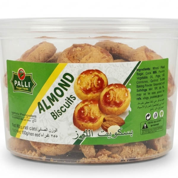Palli Almond  Biscuit PET Jar 350gmx24