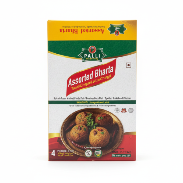 Palli Assorted Bharta 4 different (Taki+chingri+Lotia+chepa)