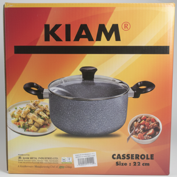 KIAM Non-Stick Casserole- S-22 x 6 pcs